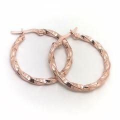 Gümüş 2,2 cm lik burgu halka küpe dy55