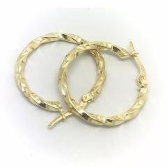 Gümüş 2,2 cm lik burgu halka küpe dy55