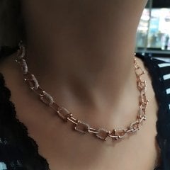 Gümüş taşlı model bayan zincir kolye sh98e37