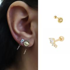 Gümüş targus kikirdak piercing tek kupe hse79e85e