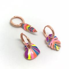 Gümüş renkli mineli bayan küpe dlp14t85 model 1 - TEK küpe - Gümüş Rengi  (rodaj)