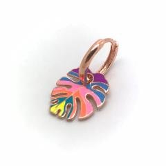 Gümüş renkli mineli bayan küpe dlp14t85 model 1 - TEK küpe - Gümüş Rengi  (rodaj)