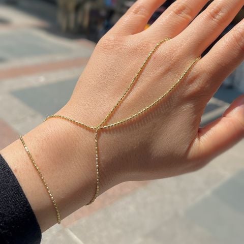 Gümüş toplu ithal zincirli taşsız şahmeran bileklik cm78e2d53bm
