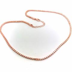 Gümüş küp italyan zincir uc4y3 40+5 cm - Gümüş Rengi  (rodaj)