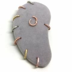 Gümüş 7 mm tragus piercing kıkırdak tek halka küpe