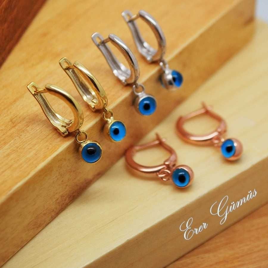 Gümüş nazar küpe nzr025a41