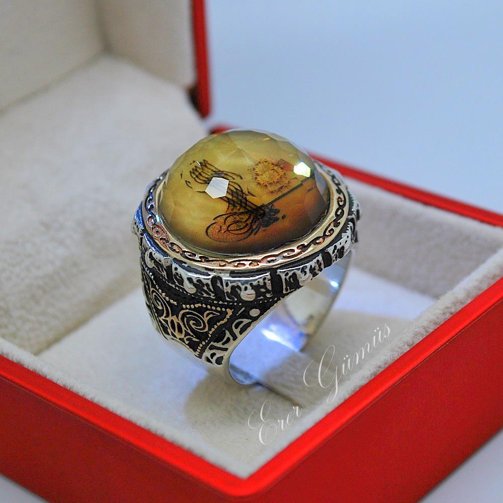 Osmanlı Padişah Yüzüğü Tamamı El Yapımı