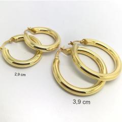 Gümüş bombeli taşsız halka küpe ako78r2