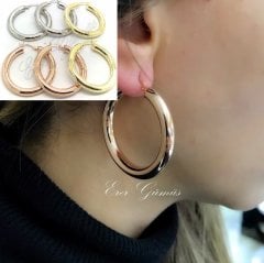 Gümüş bombeli taşsız halka küpe ako78r2