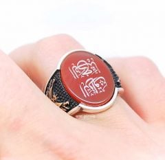 Ya fettah yaz rezzak yazılı gümüş yüzük