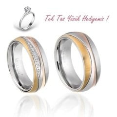 Lovering çelik çift alyans 401