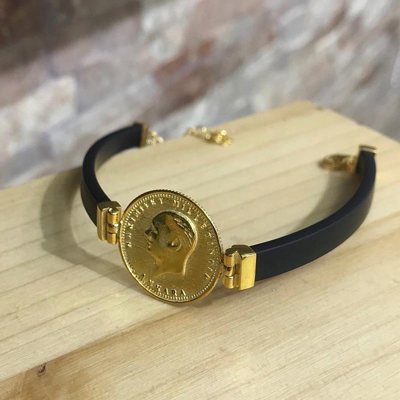 Gümüş Ata lira model bayan bileklik cn35t1