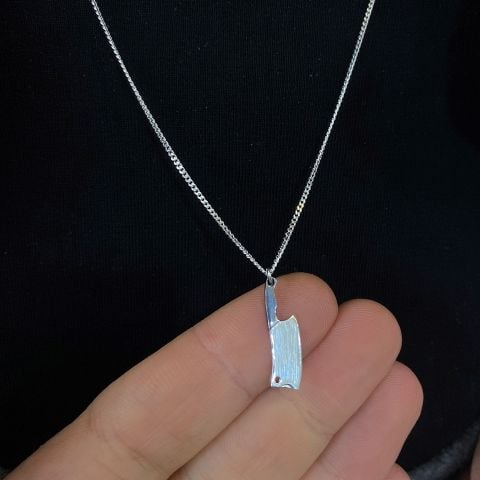 Gümüş 60 cm ince gurmet zincirli Satır model kolye