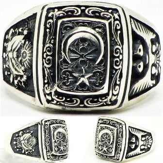 Ay-yıldız gümüş  Erkek yüzüğü