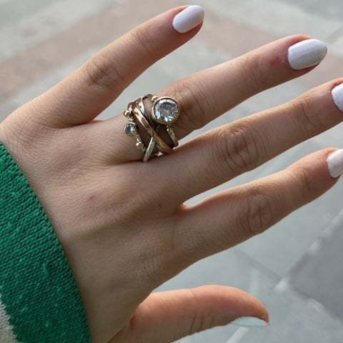 Gümüş el işi otantik model yüzük ek2s12d1