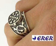 Kapaklı Deli Yürek Erkek Yüzüğü