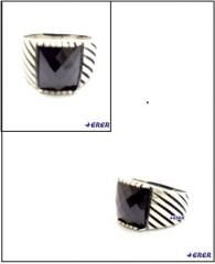 Siyah taşlı onix erkek yüzüğü