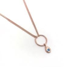 Gümüş çift zincirli gümüş kısa choker kolye sh05yt3