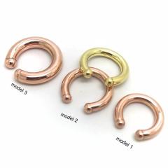Gümüş taşsız kıkırdak küpe cs86y32 model 3 - Sarı altın (Gold)