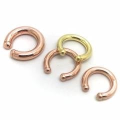 Gümüş taşsız kıkırdak küpe cs86y32 model 3 - Sarı altın (Gold)