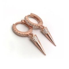 Gümüş kuş model halka küpe dlp9e63f2 Tek küpe - Gümüş Rengi  (rodaj)