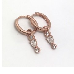 Gümüş taşlı halka küpe dlp793e2