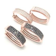 Oval model taşlı küpe oz84y25