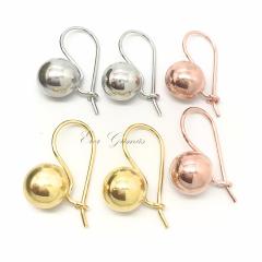 Gümüş sallantılı top küpe nz52r3