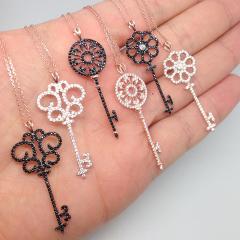 Gümüş anahtar model kolye rv4s12