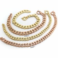 Gümüş italy gurmet bayan zincir bileklik dy47de8 model 1 - Gümüş Rengi  (rodaj) - 18 cm