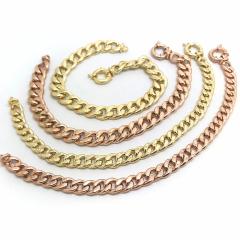 Gümüş italy gurmet bayan zincir bileklik dy47de8 model 1 - Gümüş Rengi  (rodaj) - 18 cm