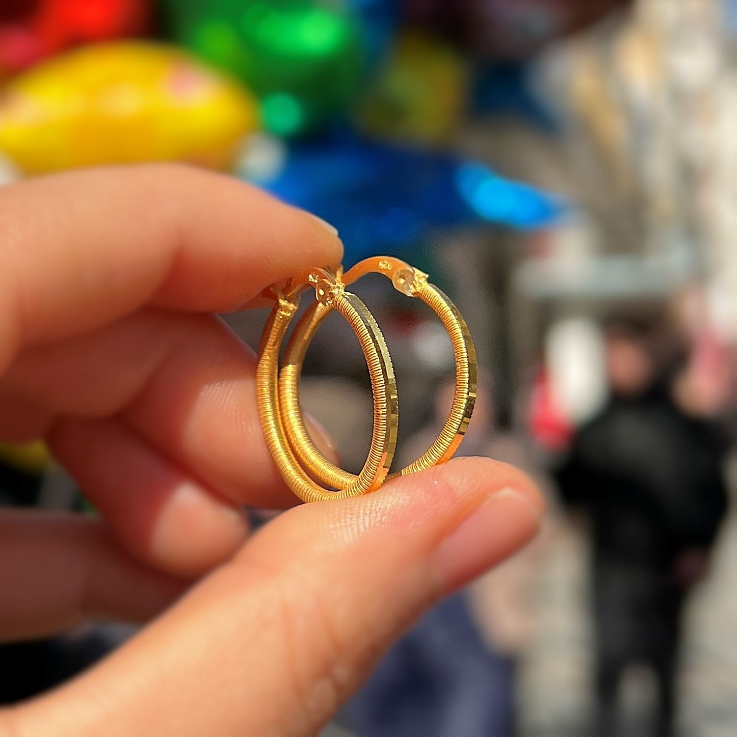 Gümüş iççap 2cm ajda model halka küpe el12sd190