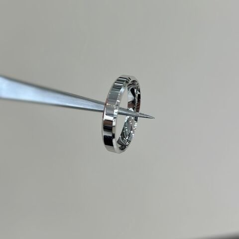 Gümüş 4 mm düz klasik yanı kesik alyans söz nişan erkek kadın yüzük