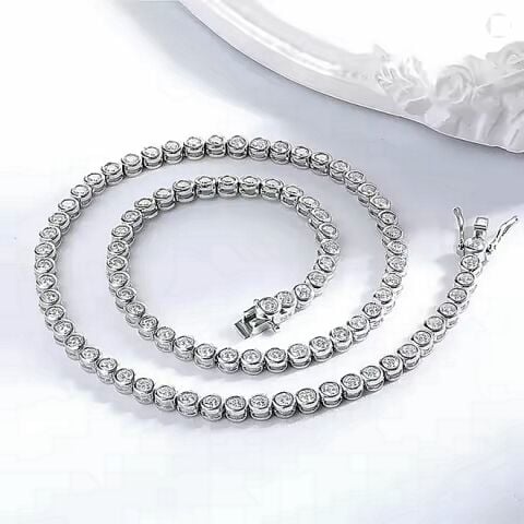 Gümüş 3 mm sıvama su yolu kolye