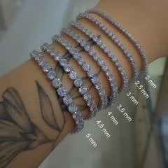 Gümüş pırlanta montür ithal su yolu bileklik