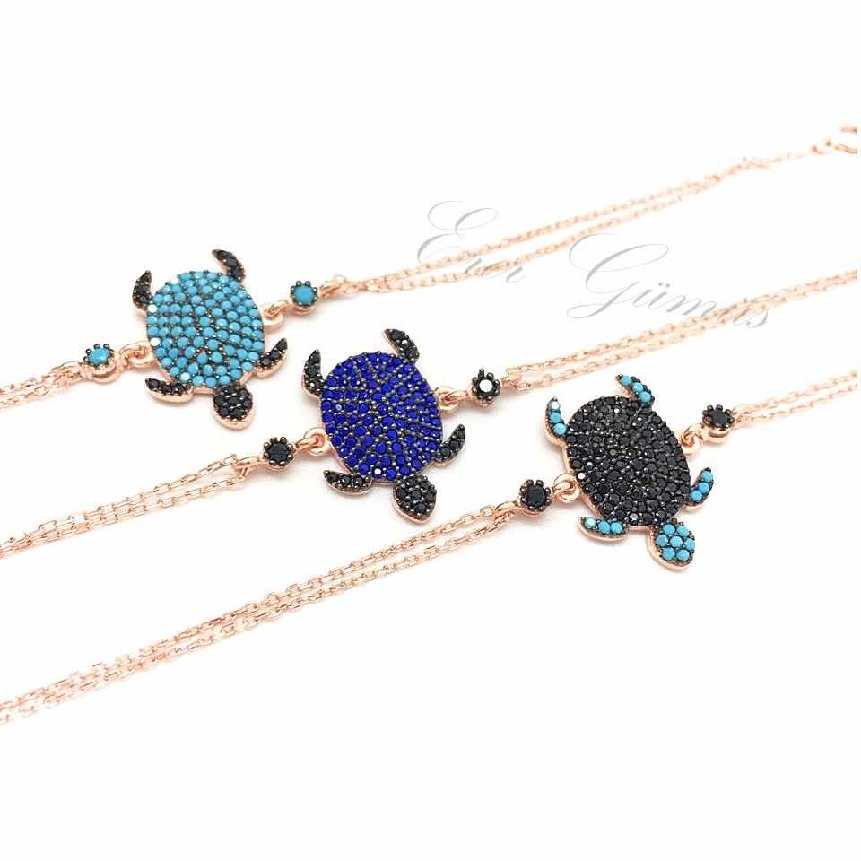 Gümüş kaplumbağa model bileklik dy032