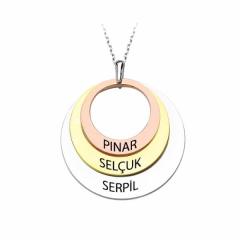 Gümüş isimli 3 halkalı kolye syr64c1