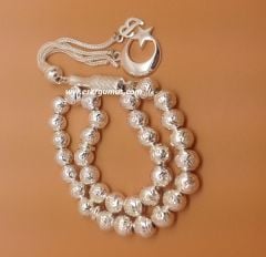 Gümüş Özel kalemli Harfli Tesbih