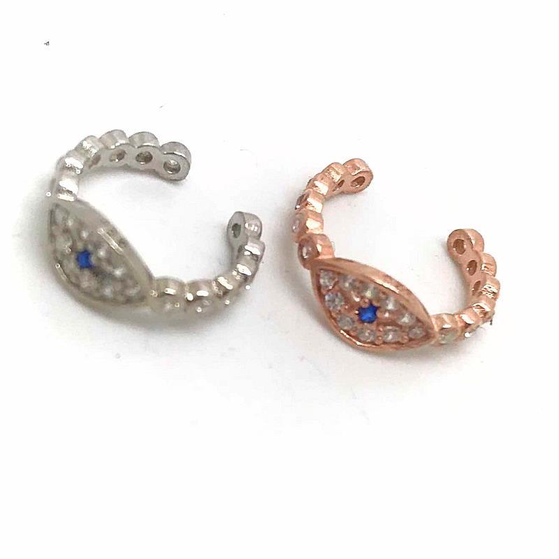 Gümüş taşlı sıkıştırma kıkırdak küpe sh43c2