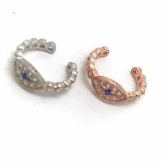 Gümüş taşlı sıkıştırma kıkırdak küpe sh43c2