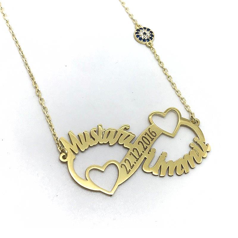 Gümüş 2 isimli sonsuzluk model kolye hs78r2