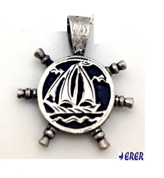 Gümüş dümenli çevşen dualı kolye ucu