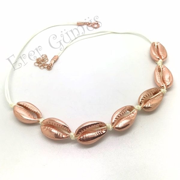 Gümüş istridye model choker kolye sh632e3