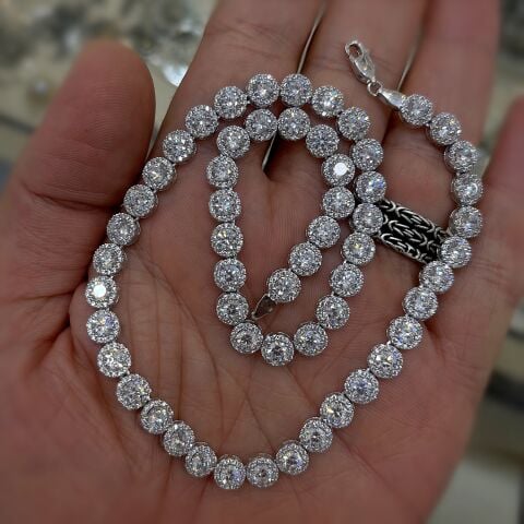 Gümüş su yolu kolye