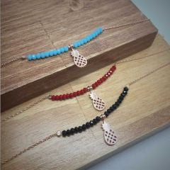 Gümüş ananaslı halhal sh6523