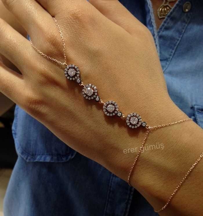 elmas model gümüş şahmeran bileklik