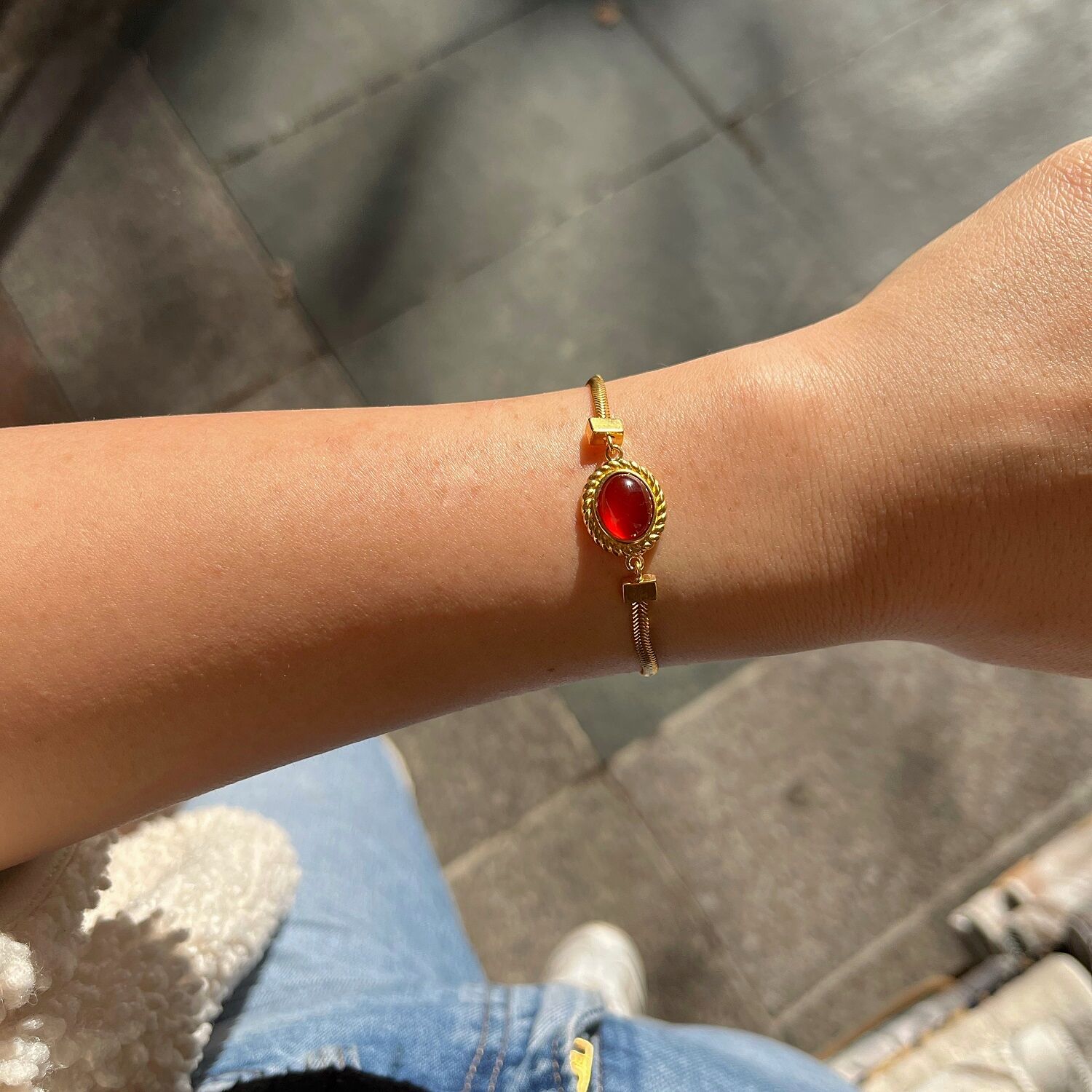 Gümüş akik taşlı bileklik hs79e21