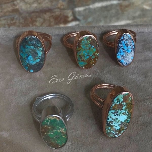 Gümüş iran firuze taşı yüzük blu64w5