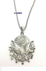 Gümüş Taşsız Sancak model Kolye