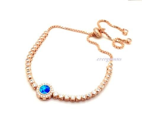 Gümüş opal Taşlı bileklik Nz303
